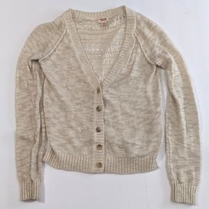 Mossimo crochet back cream cardigan - XS